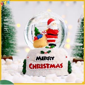 Quả cầu pha lê trang trí Noel quả cầu tuyết trang trí giáng sinh cầu tuyết mini phát sáng - Happy Home 4U