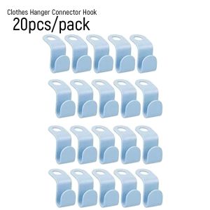 AU 20pcs/pack Clothes Hanger Connector Hooks Space Saving Wardrobe Closet Storage Holder Rack