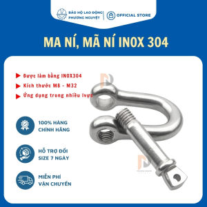 Ma Ní Mã ní inox 304  An Toàn Thép Không Gỉ Hình Chữ U Chịu Lực Cao Nâng Hạ Hàng Đa Kích Thước