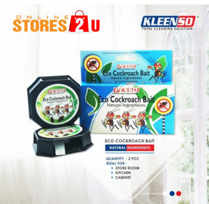Pesso Eco Cockroach Bait (2pcs/Box) Safe & Powerful Roach Killer Trap for Home Kitchen Bathroom