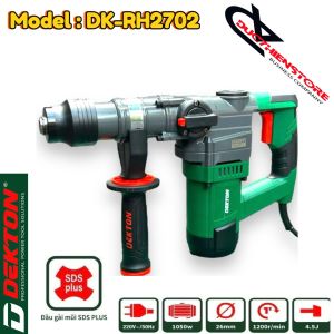 Máy Khoan Đục 2 Chức Năng Dekton DK-RH2702 1050W Lực Mạnh
