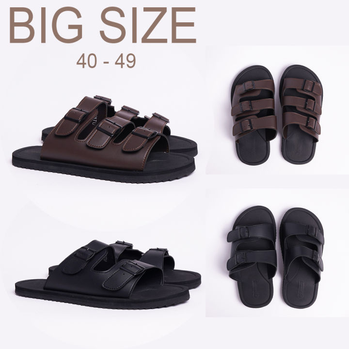 Zavatu Sandal Sendal Pria Big Size ukuran besar 44 45 46 47 48 49 ZVT 002 Hitam