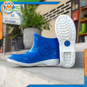 ของใหม่! บูทข้อสั้น รุ่น BL 8100 สีพื้นขาว บูทสูง 5-6 นิ้ว พื้นหยักกันลื่น คุณภาพดีจากไทย มี 3 สี - MFS