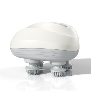 Pet Massager Handheld for Dog and Cat Rechargeable Electric Massage Tool Head and Back Scratcher for Relieving Tense Tight Muscles and Stiffness with Four Rotating Massage Heads