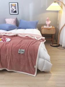 Company Welfare Milk Velvet Blanket Gift Holiday Gift Prize Opening Practical Return Gift for Clients Event Blanket LZD