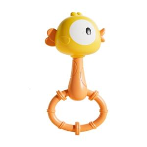 Lovely Animal Design Baby Rattle Easy Grip Practice Toy Safe ABS Shake Bell Rattle Toy for Infant Auditory Development