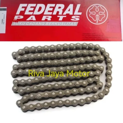 Rantai Rante Roda Motor 428-104L Federal Supra X Fit Smash Jupiter Z Shogun Grand Revo Blitz Athlete Bravo Rc100 Fi Blade 110 125 Kharisma Karisma Jupiter New Burhan Grand Shogun Original Astra Parts 420 428 100L 102L 104L 106L 108L 110L 112L 120L 128L