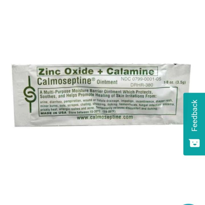 Calmoseptine Zinc Oxide + Calamine Ointment 3.5g Lazada PH