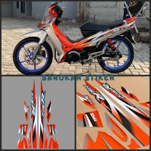 Striping Stiker Polet list fizr fiz r f1 zr sporty dual tone limited edition 1999 oren silver putih