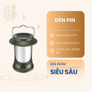 Đèn pin cắm trại năng lượng mặt trời LY17 chiếu sáng mạnh mẽ bền bỉ ngoài trời