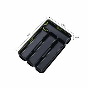 CRUSHES 4/5 Compartments Cutlery Organizer Easy Clean Rectangle Drawer Divider Tray Quality Cutlery Holder Kitchen