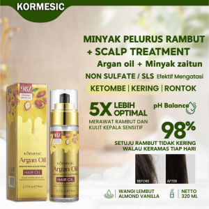 Minyak Rambut Argan Oil Minyak Pelurus Rambut 70ml Herbal Alami Vitamin Rambut Kering Dan Rusak Meningkatkan Kekeringan Dan Keriting Untuk Rambut Lembut Dan Berkilau Minyak Rambut Wanita Hair Oil For Shiny Hair & Anti Frizz