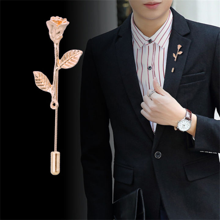 Elegant Metal brooch pin Intricate Versatile Metallic Blazer suit