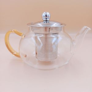 Ấm Pha Trà Thủy Tinh Chịu Nhiệt 400 ml Có Lõi Lọc inox 304 Hàng Cao Cấp