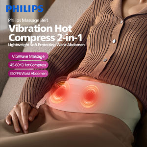 Philips Waist Massager Warm Uterus Massage Belt Hot Compress Vibration 2 In 1 Lycra Fabric Purple