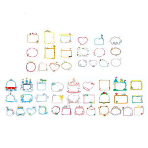 Creative Frame Sticker For Baby Memory Books Safe Reusable Scrapbooking Decorations Educational Crafts