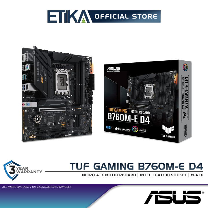 Asus TUF GAMING B760ME D4 Micro ATX Gaming Motherboard M.2 slots