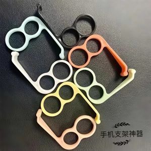 Giá Đỡ Điện Thoại Đeo Ngón Tay 2in1- Combo 5 cái - Chống Mỏi Tay Dựng Điện Thoại Ngang Dọc Tiện Lợi