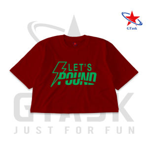 Kaos Crop Top Over Size Lets Found | Baju Gym Croptop Crop Tee OverSized Wanita Dewasa GTask Korean Style