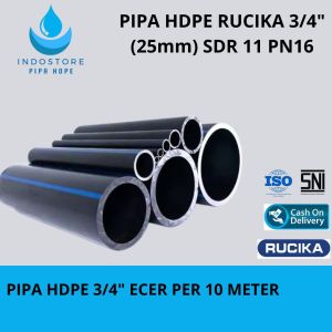 PIPA AIR HDPE 3/4 INCH (25mm) PN16 RUCIKA ECER.PER 10 METER