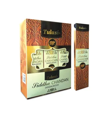 Tulasi Siddha Chandan Sandalwood Incense Sticks (20 Sticks In Each Pack)