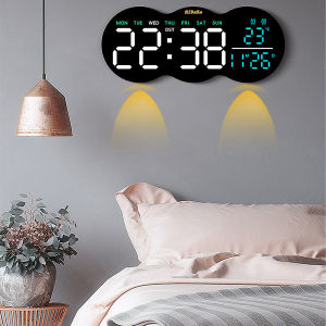 Đồng Hồ Báo Thức Treo Tường Led 3D T-6635 Dùng Decor Trang Trí Phòng Khách Văn PhòngPhòng Gym