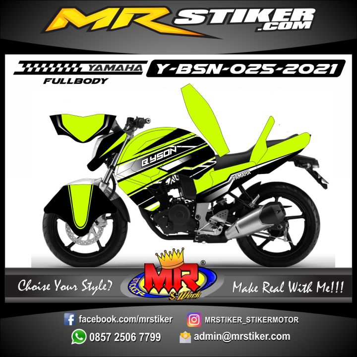 Decal Stiker Fullbody Motor Yamaha Byson Decal Body Motor Custom Motif