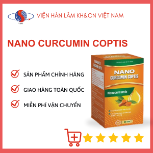[ CHÍNH HÃNG -  LỌ 30 Viên] Nano Curcumin Coptis - Tinh Chất Nghệ Dạng Viên Nang - Bảo Vệ Niêm Mạc Dạ Dày Giảm Viêm Loét - SP Viện Hàn Lâm KH&CN Việt Nam!