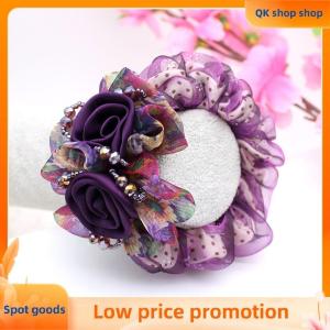✨QK shop✨ Flower Hair Band Elegant Womens Rubber Band Simple Large Scrunchies Hair Accessories For Women