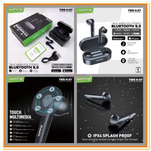 HEADSET BLUETOOTH HIPPO TWS H07 HANDSFREE BLUETOOTH TRUE WIRELESS STEREO
