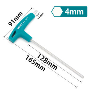 Hex Key Allen 4-8mm Hexagonal Wrench With Rubber Handle Set Flat Head Hexagon Universal Screwdrivers T-handle Wrenches