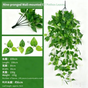 2 Pieces Realistic Morning Glory Ivy Artificial Hanging Plants Waterproof Sunproof For Living Room Balcony Garden Indoor Outdoor