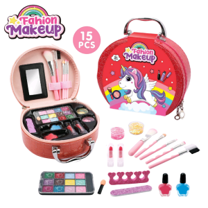 Mainan Kosmetik Anak Perempuan Tidak Beracun Kotak Makeup Lipstik Perona Mata Hadiah Ulang Tahun