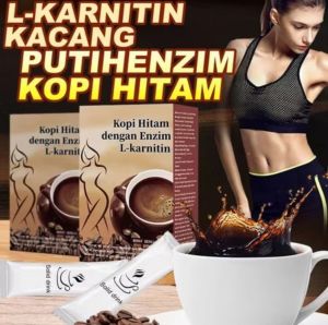 Kopi Hitam dengan Enzim L-karnitin Diet Slimming Coffee Halal 10Pack / box