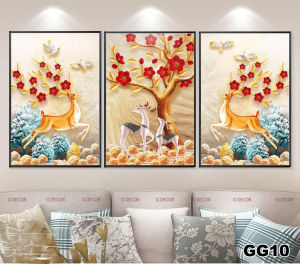 Tranh treo tường 3 bức phong cách hiện đại -  Bắc Âu GG01C (40x60CM/Bức)