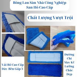 Bông-Nùi lau nhà san hô Công Nghiệp thay thế CAO CẤP May Dày Gấp Đôi Miếng lau chuyên dụng siêu sạch