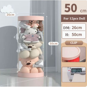 Plush Doll Storage Bucket Transparent Childrens Toy Doll Storage Basket Large Capacity