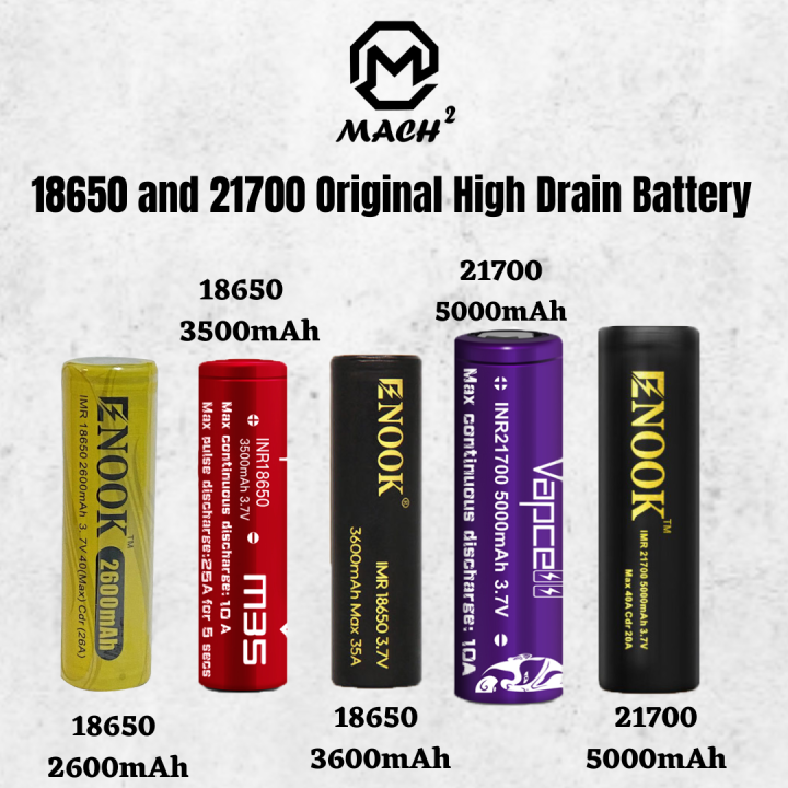 18650 and 21700 Original High Drain Battery Lazada PH