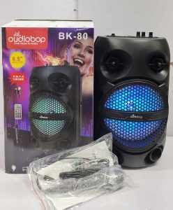 8.5 Inch Portable Wireless Speaker bk-80with Remote and Microphone