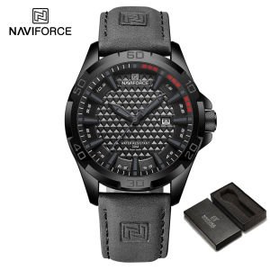 NAVIFORCE Watch for Men Waterproof 2023 Fashion Casual Sports Watches Original Quartz Leather Strap Date Relo Shock Resistant NF8023