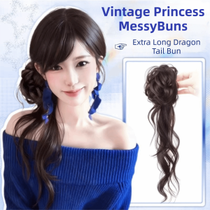 NBANLIKE Tổng hợp Búi tóc lộn xộn phong cách Có râu dài Trông tự nhiên Tóc nối đuôi ngựa mềm mại Đa năng Thanh lịch Kẹp tóc dạng càng cua dành cho phụ nữ
