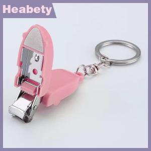 Heabety Nail Clippers Creative Nail Clipper Mini Foldable Flip Stainless Steel Portable Nail Clipper Key Pendant