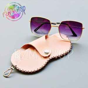 wadah untuk kacamata bahan kulit premium pouch kacamata desain simple dan elegan