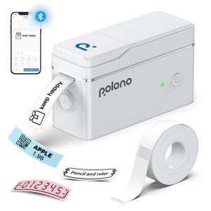 เครื่องพิมพ์สติกเกอร์พกพา Polono P31s Sticker Maker เครื่องพิมพ์ฉลากพร้อมบลูทูธ เหมาะสำหรับชั้นเรียนวาดภาพบนแล็ปท็อป สมุดบันทึก การทำกระดาษสติกเกอร์ ปากกาเมจิกเป็นของขวัญที่ดีสำหรับวันแม่และวันวาเลนไทน์ เครื่องพิมพ์เอกสารพกพา เครื่องติดสติ๊กเกอร์ Printer