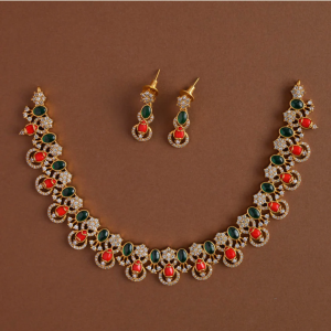 Aurika neckpiece- Angaraka with Earring