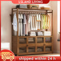 Wardrobe Wooden Colthes Rack with Trouser Hanger Coat Rack Clothes Cabinet Modern Storage Solid Wood Clothes Hanger. 