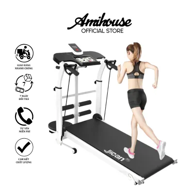 Máy chạy bộ cơ AMIHOUSE Máy chạy bộ cơ kèm bàn xoay hông máy đi bộ tại nhà phù hợp tập gym tập thể dục