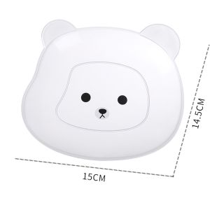 Đĩa Nhựa Khay Đựng Đồ Ăn Vặt Đĩa Decor Hình Gấu Hoạt Hình Để Bàn-ESTLA