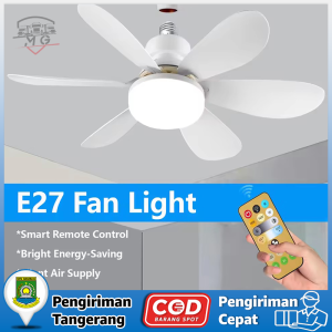 Lampu Kipas Langit-langit LED E27 Kipas Angin Gantung + Lampu