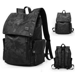 KAKA 15.6 Máy Tính Xách Tay Ba Lô Rằn Ri Sành Điệu Túi Không Thấm Nước Ba Lô Giản Dị Túi Dây Rút Cặp Sách